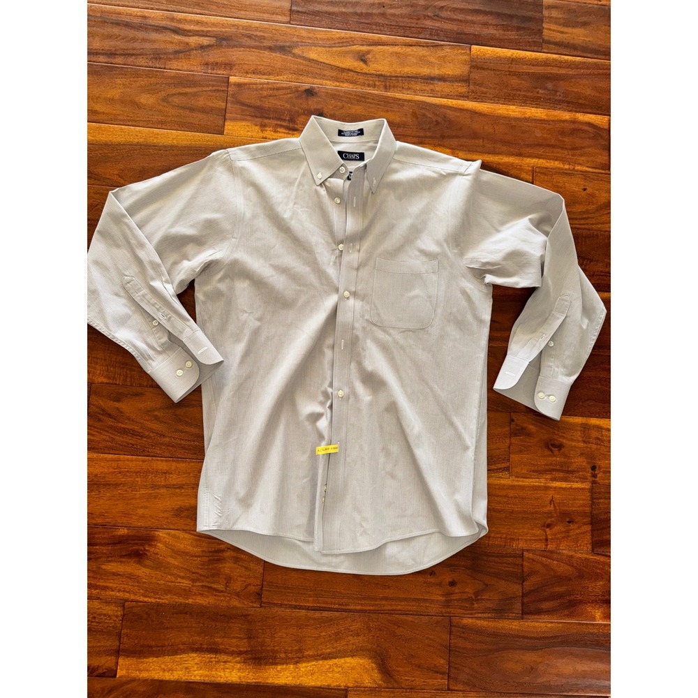CHAPS Classic Fit Twill Wrinkle Free Button Down‎ Shirt Men Sz 15-15 1/2 32/33